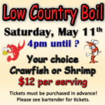 Low Country Boil at the Post May 18th – DATE CHANGE