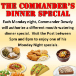 Monday Night Commander’s Dinner Specials At The Post