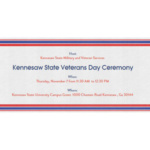 You’e Invited to the Kennesaw State Veterans Day Ceremony