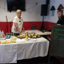 Rose and Naomie preparing snacks for participants