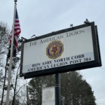 Post 304 Sign Cleaned and New Flags Raised