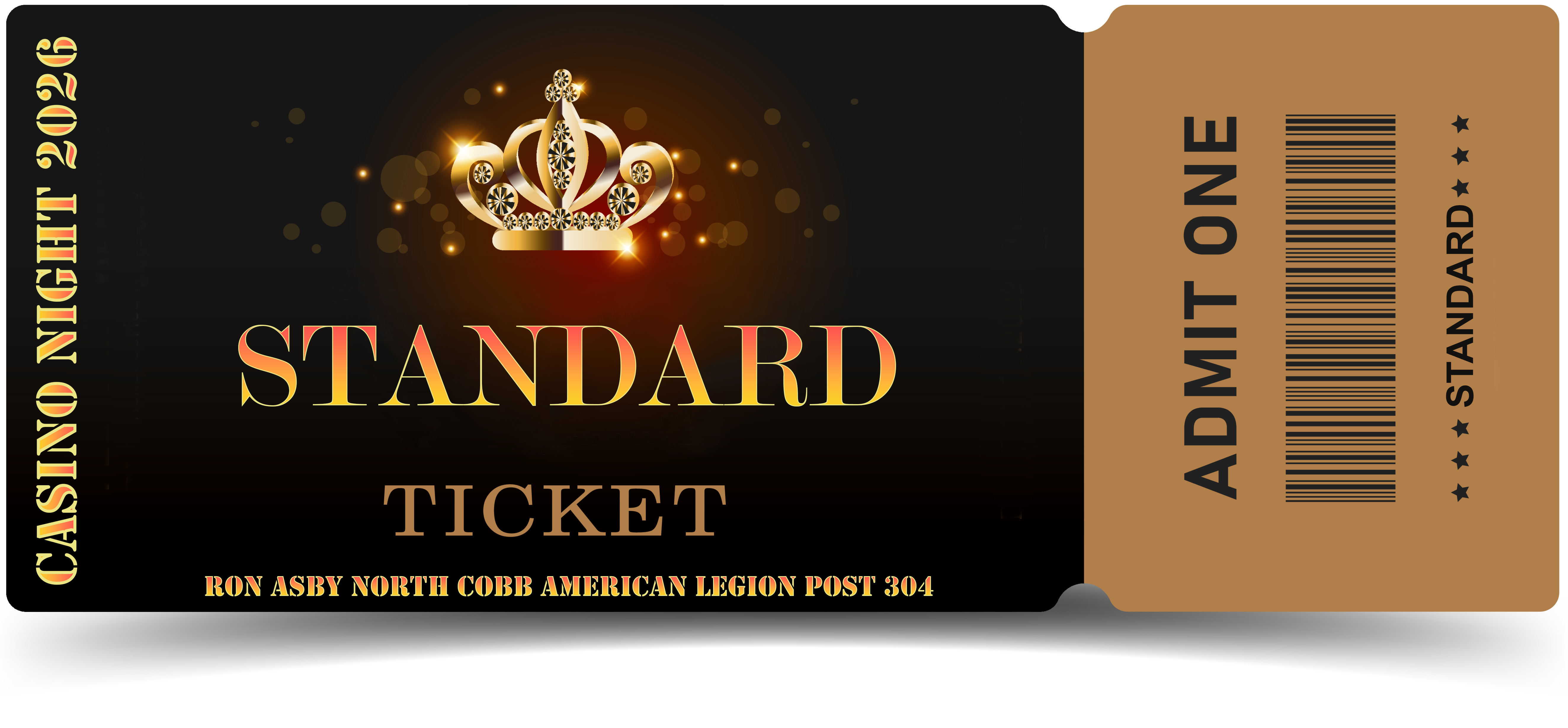 Casino Night Standard Ticket